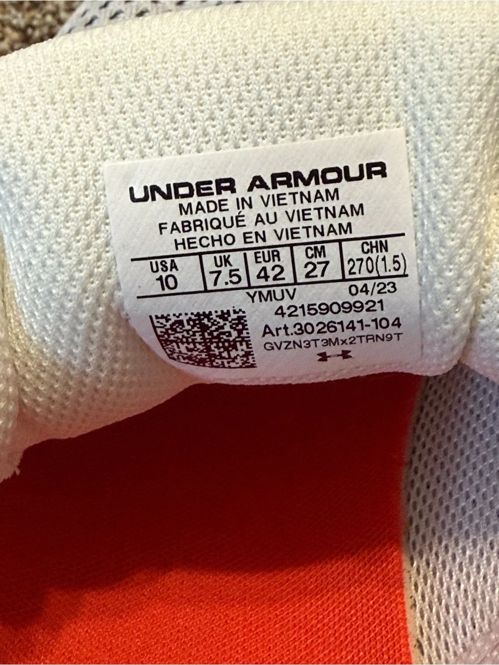 Under Armour Women's HOVR Intake 6 Running Shoe size 10
